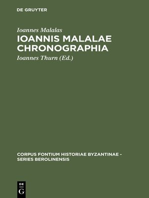 cover image of Ioannis Malalae Chronographia